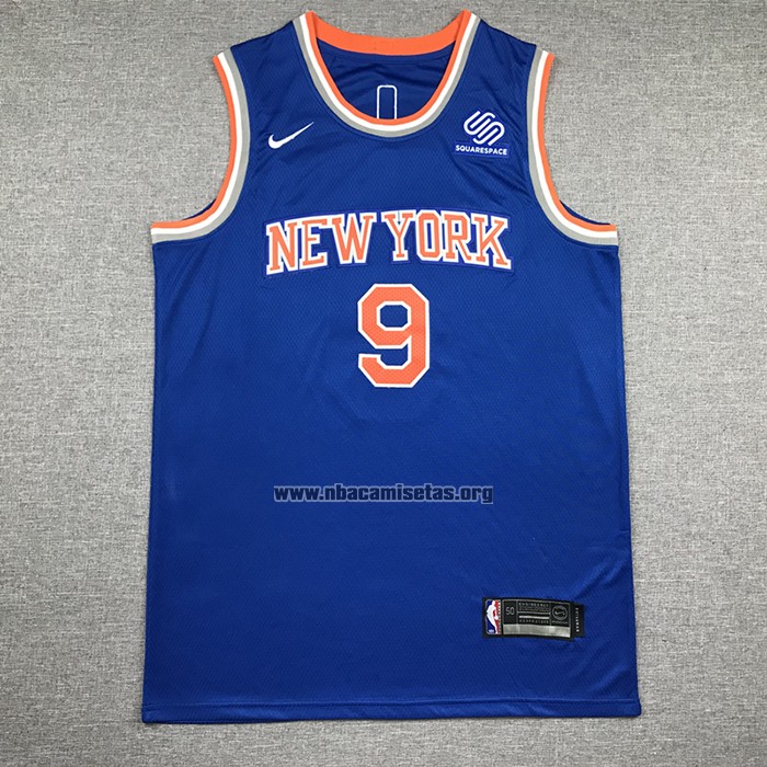 Camiseta New York Knicks RJ Barrett NO 9 Icon 2020-21 Azul